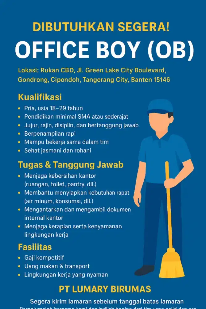 OFFICE BOY - PRIA