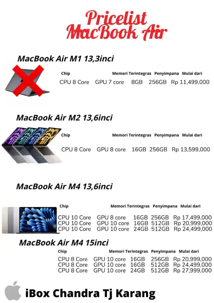 MacBook Air gratis 2x cicilan
