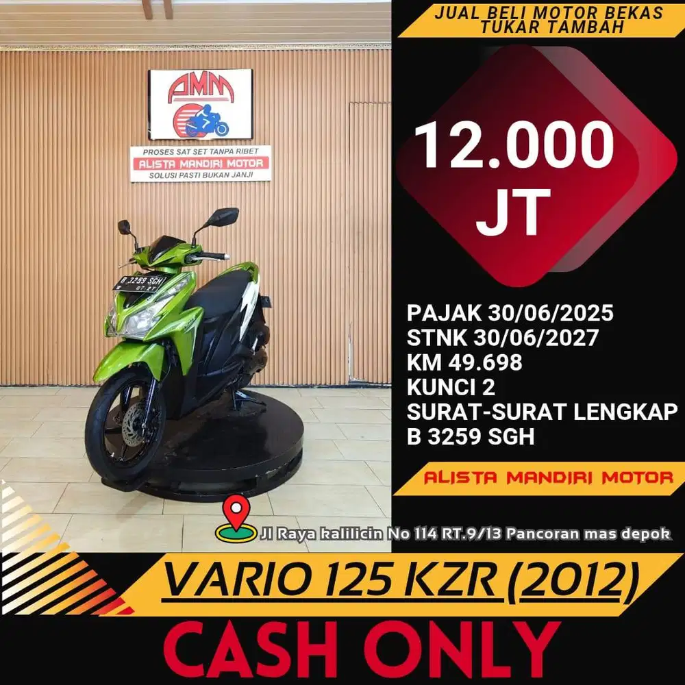 HONDA VARIO 125 KZR TH 2012 BISA BAYAR VIA CC / PAYLATER