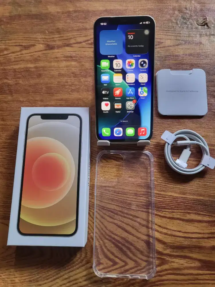 Iphone 12 128gb white inter fullset mulus no minus all operator