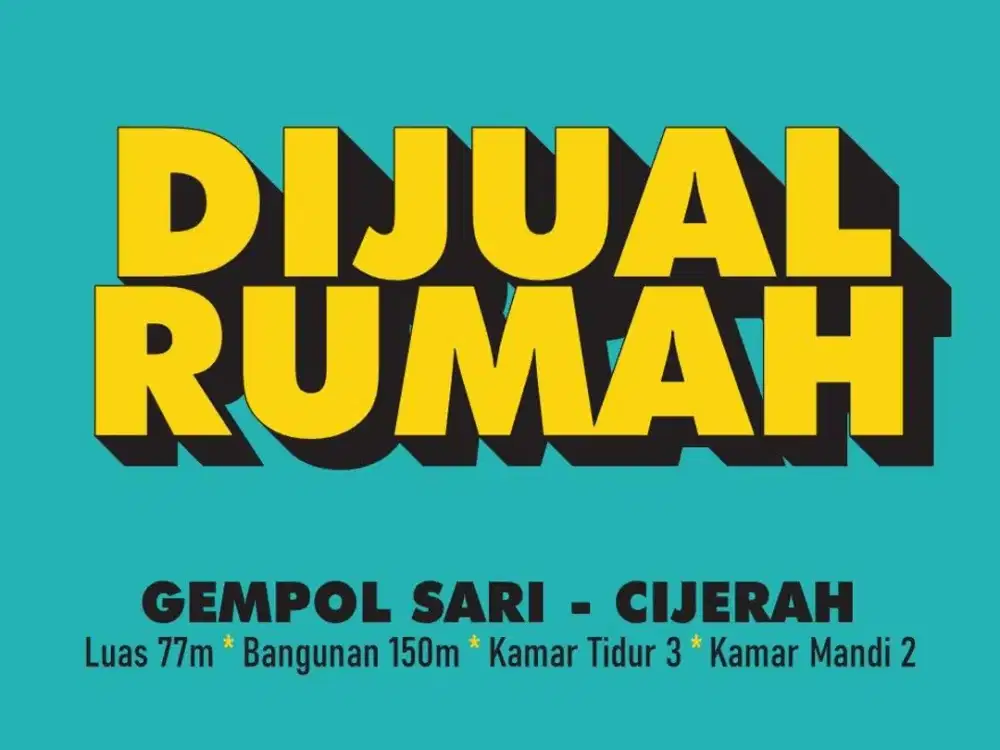 JUAL RUMAH MURAH , GEMPOL SARI, MELONG, CIJERAH, HOLIS, BANDUNG KULON,