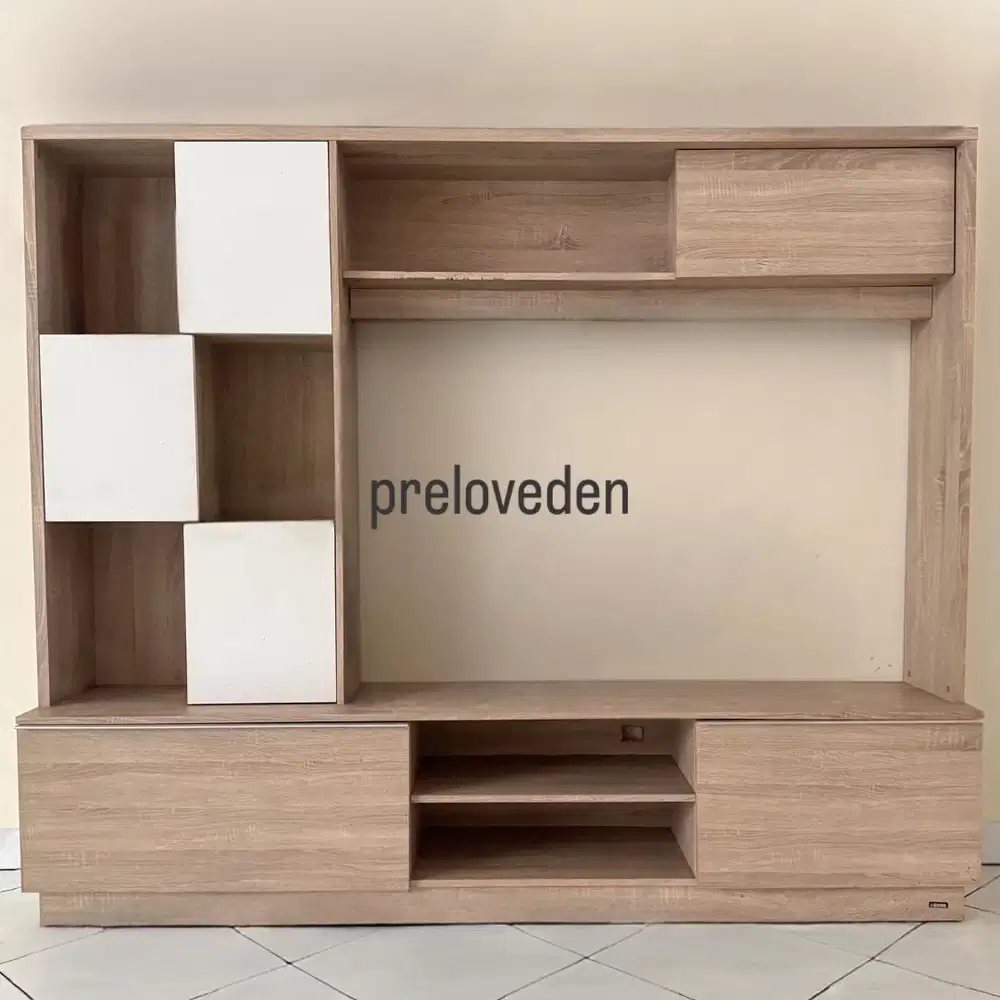 Set Lemari TV Rak Buku Ethan By Informa / Rupa Rupa (Preloved)