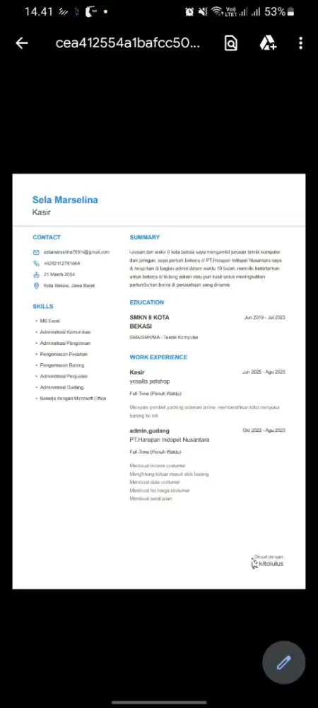 Mencari pekerjaan apa saja