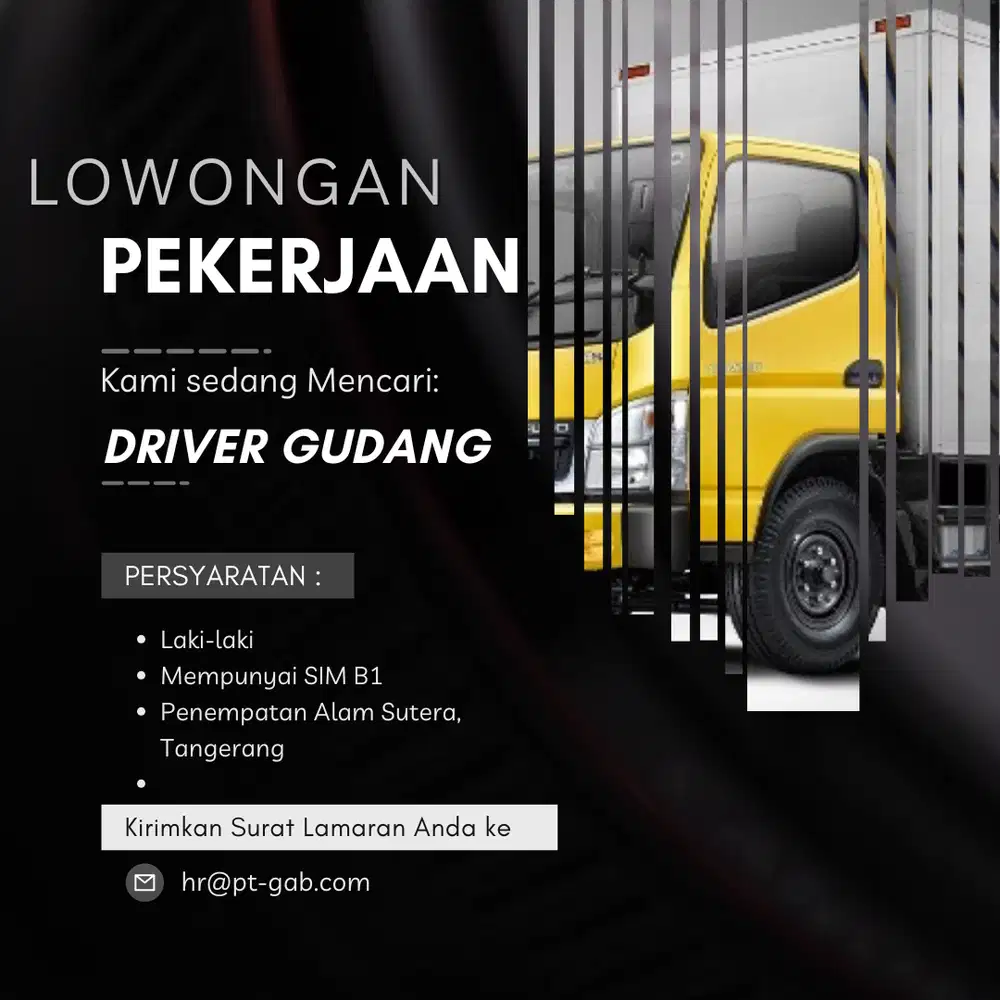 Lowongan Kerja Driver B1