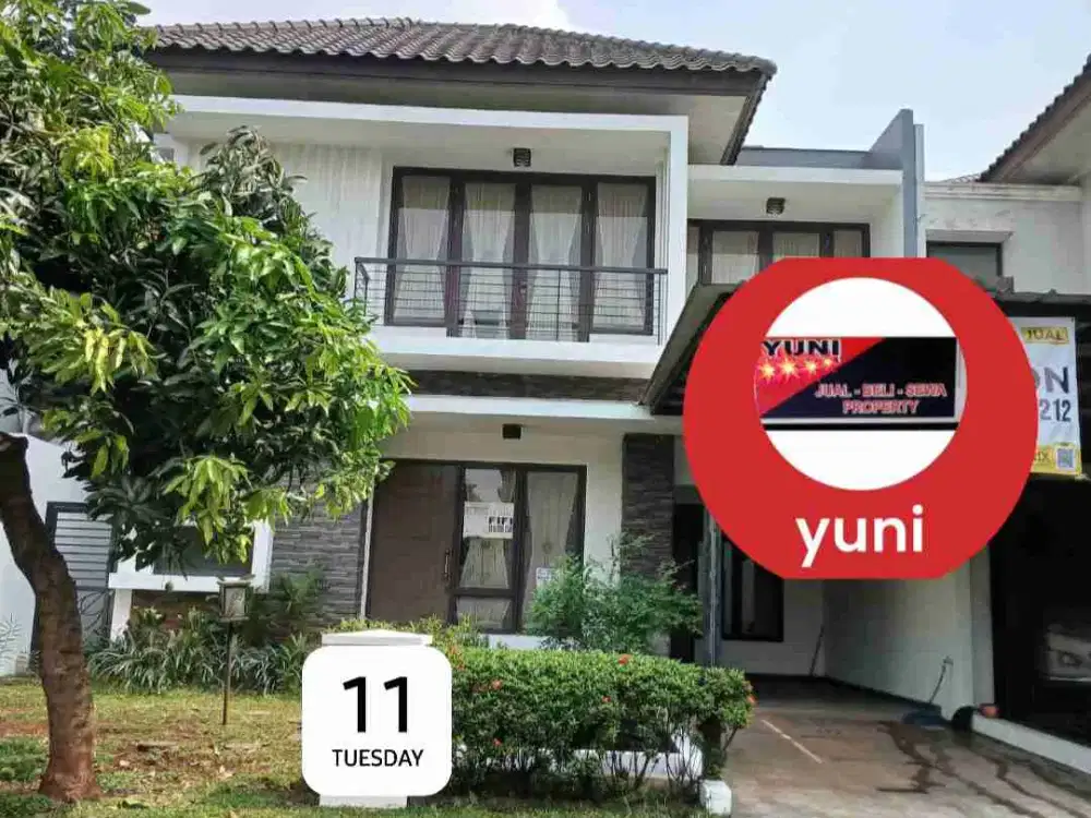 rumah minimalis rapi view taman di Legenda wisata