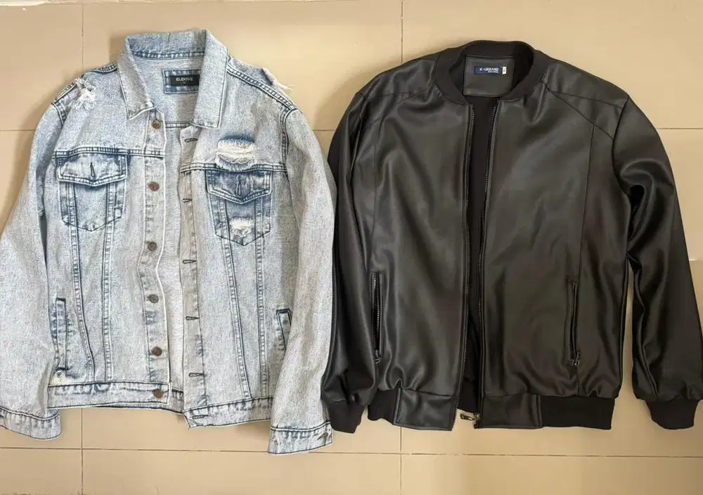 [PROMO 2 JAKET] jaket jeans dan kulit
