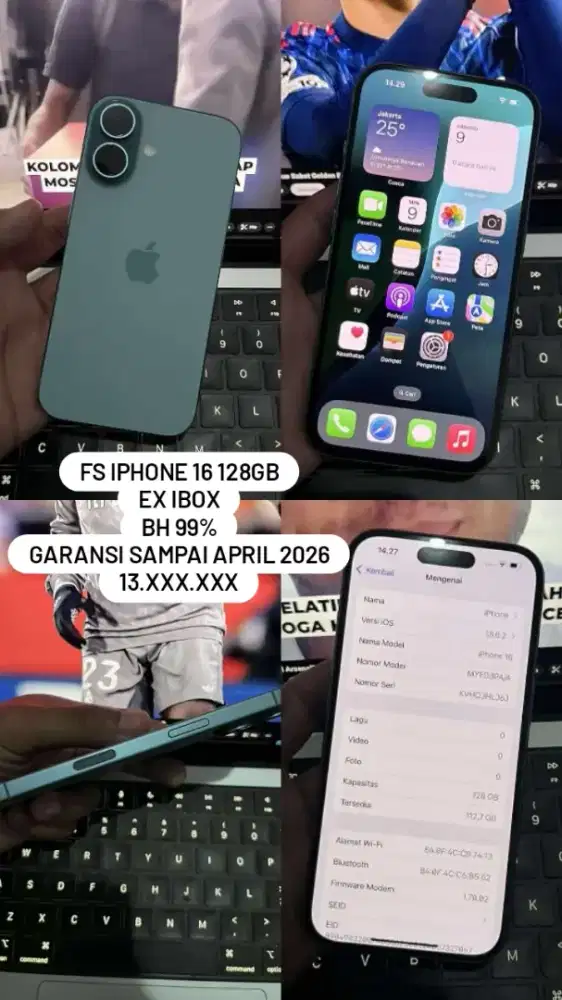 Iphone 16 teal 128gb