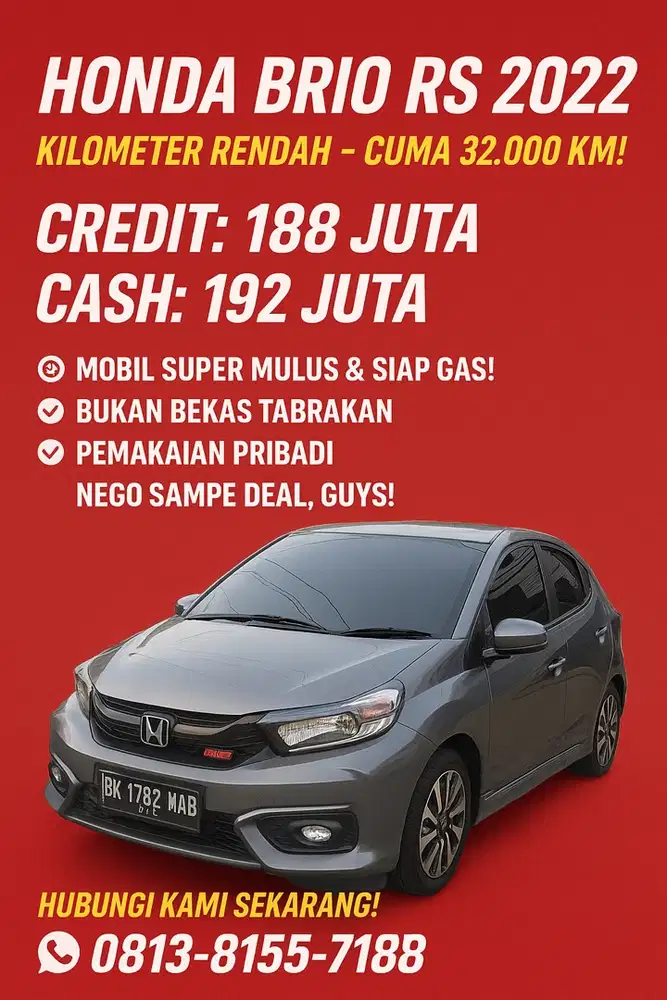 Honda Brio 2022 Bensin