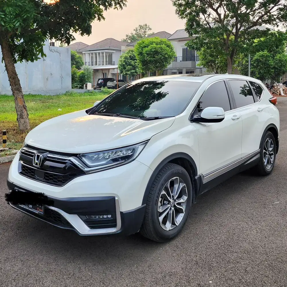DIJUAL HONDA CR-V TURBO PRESTIGE 2021 WHITE 1.5 SENSING SYSTEM