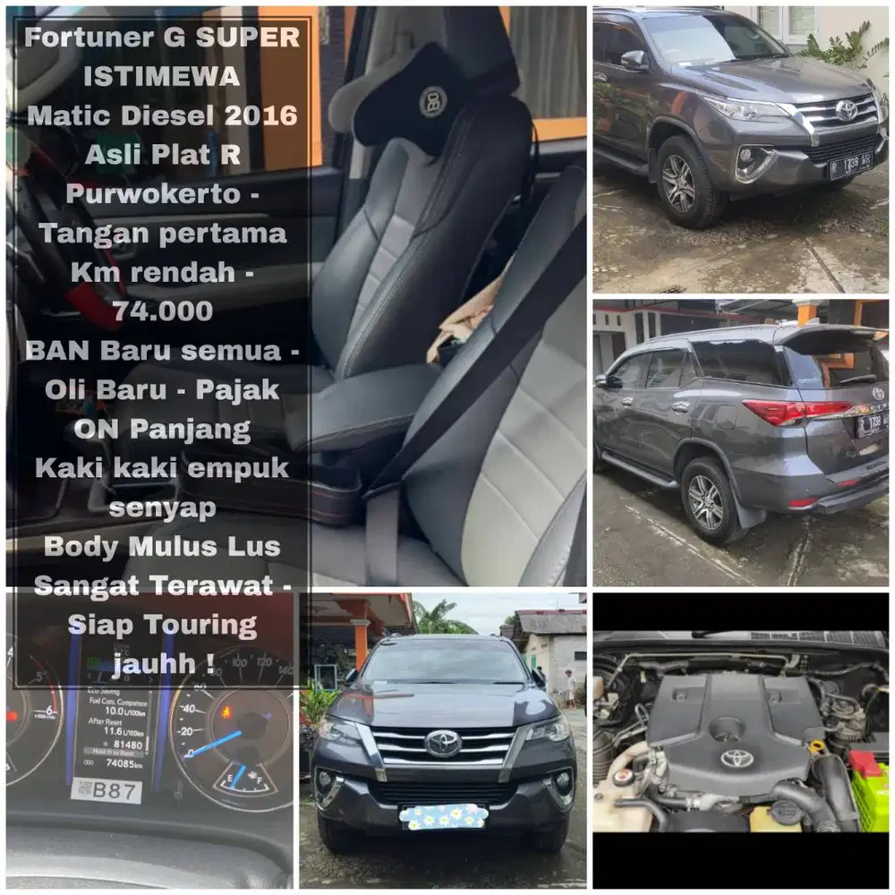 FORTUNER G 2016 R ASLI PURWOKERTO TANGAN PERTAMA SUPER DUPER ISTIMEWA