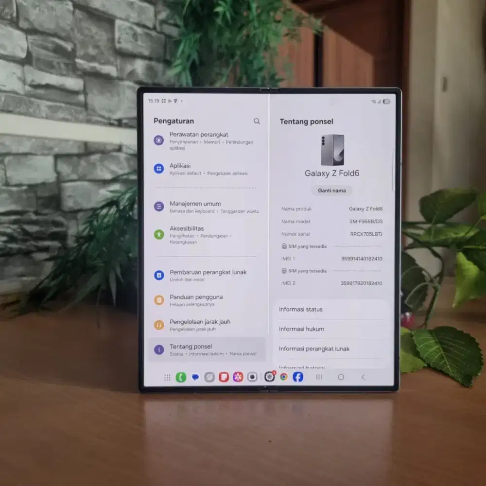 Z FOLD 6 Ram 12 /512 minus layar garis di tengah B