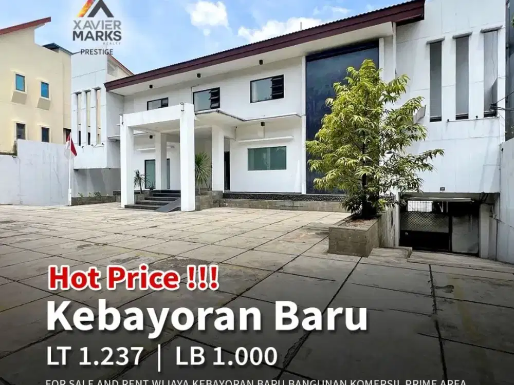 FOR SALE AND RENT WIJAYA KEBAYORAN BARU BANGUNAN KOMERSIL PRIME AREA