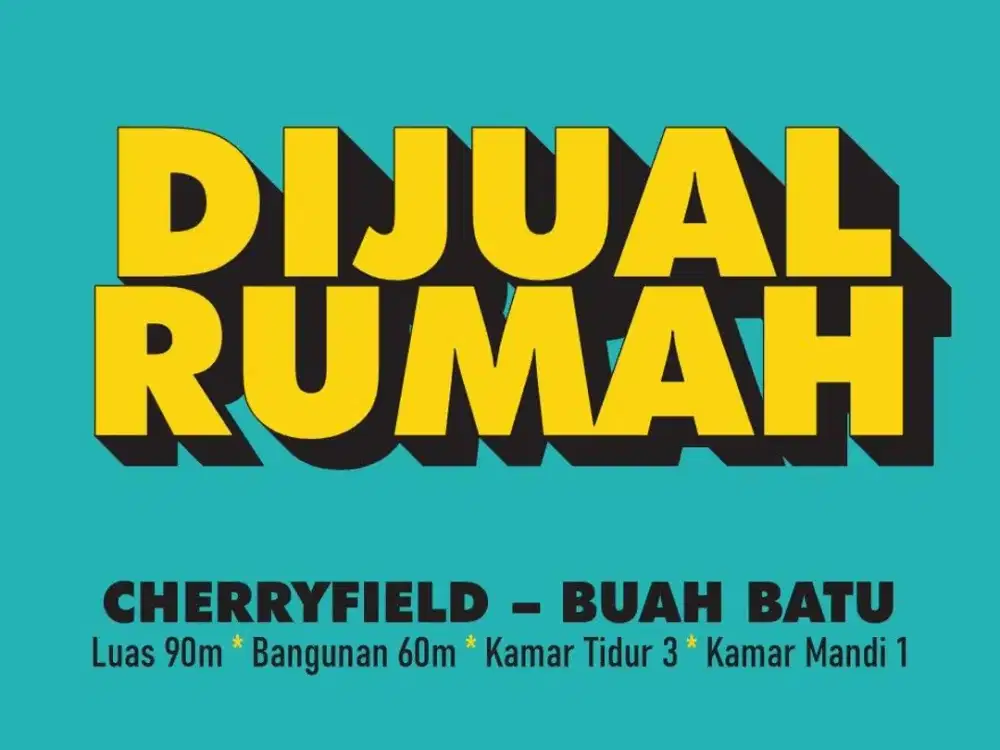 JUAL RUMAH MURAH, CHERRY FIELD, BUAH BATU, CIGANITRI, BOJONGSOANG,