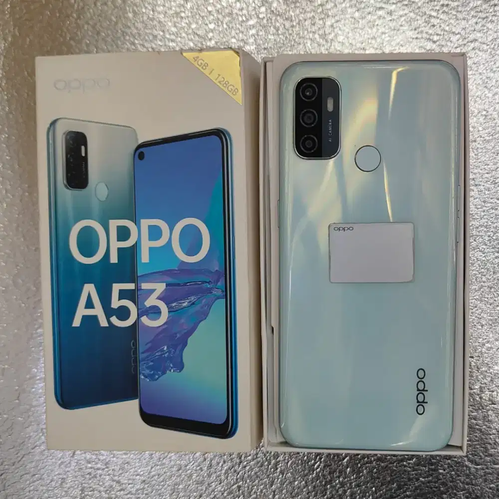 Hp OPPO A53 RAM 4/128 MULUS LENGKAP