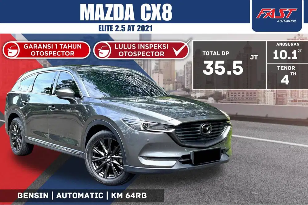 MAZDA CX8 ELITE 2021 2.5 AT INDIVIDUAL SEAT & PAJAK PANJANG#F7ST
