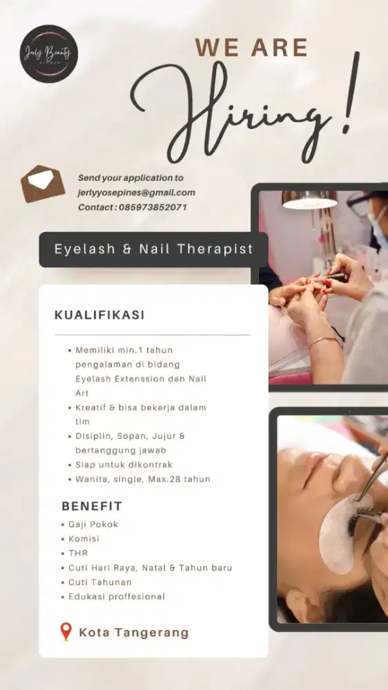 Lowongan Pekerjaan Nail Dan Lash Artist