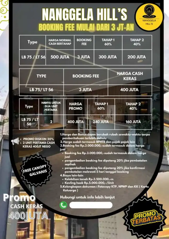 Jual rumah di NANGGELA HILLS bogor