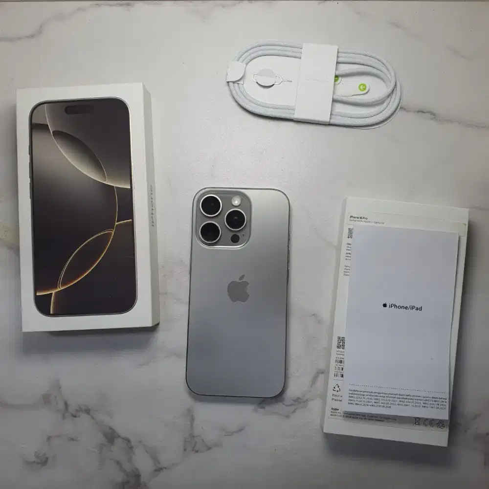 iPhone 16 Pro 128 Natural Titanium garansi IBOX