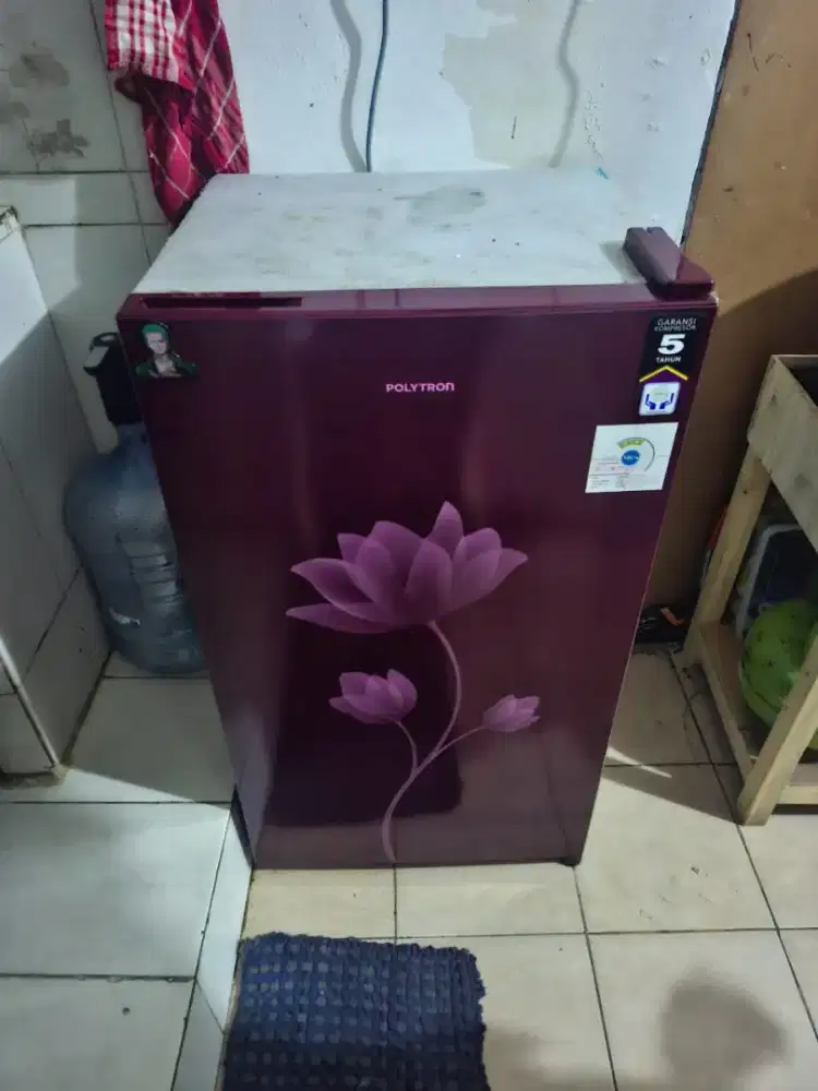 Dijual Kulkas 1 Pintu Polytron Motif Bunga – Kondisi Mulus