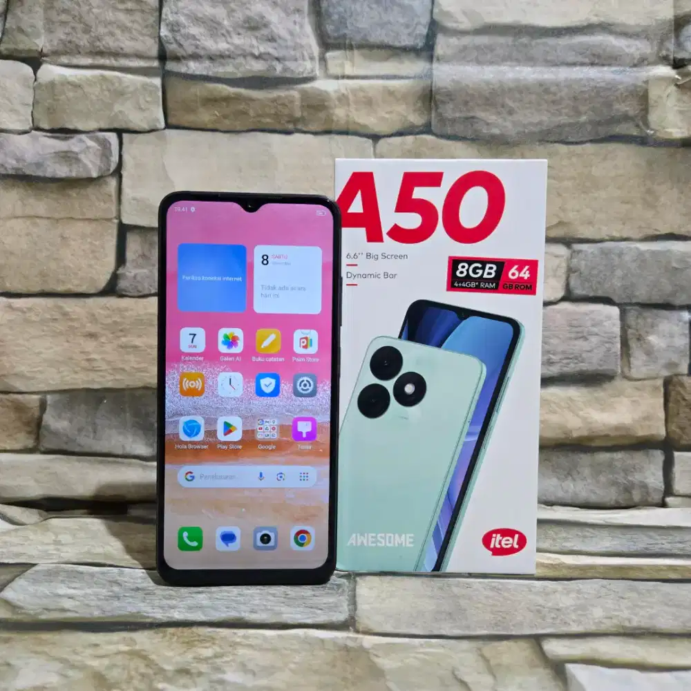 Itel A50 4/64 4G Black Fulset segel mulus 98% Garansi panjang