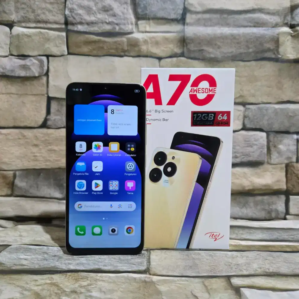 Itel A70 4/64 4G Gold Fulset segel mulus 98% Garansi