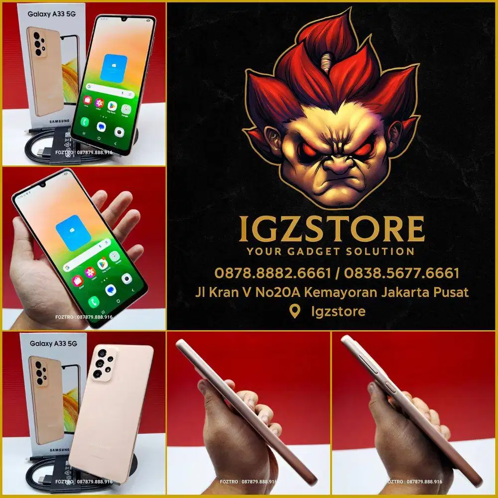 Samsung Galaxy A33 5G 8/128GB Peach Fullset LIKE NEW NO MINUS