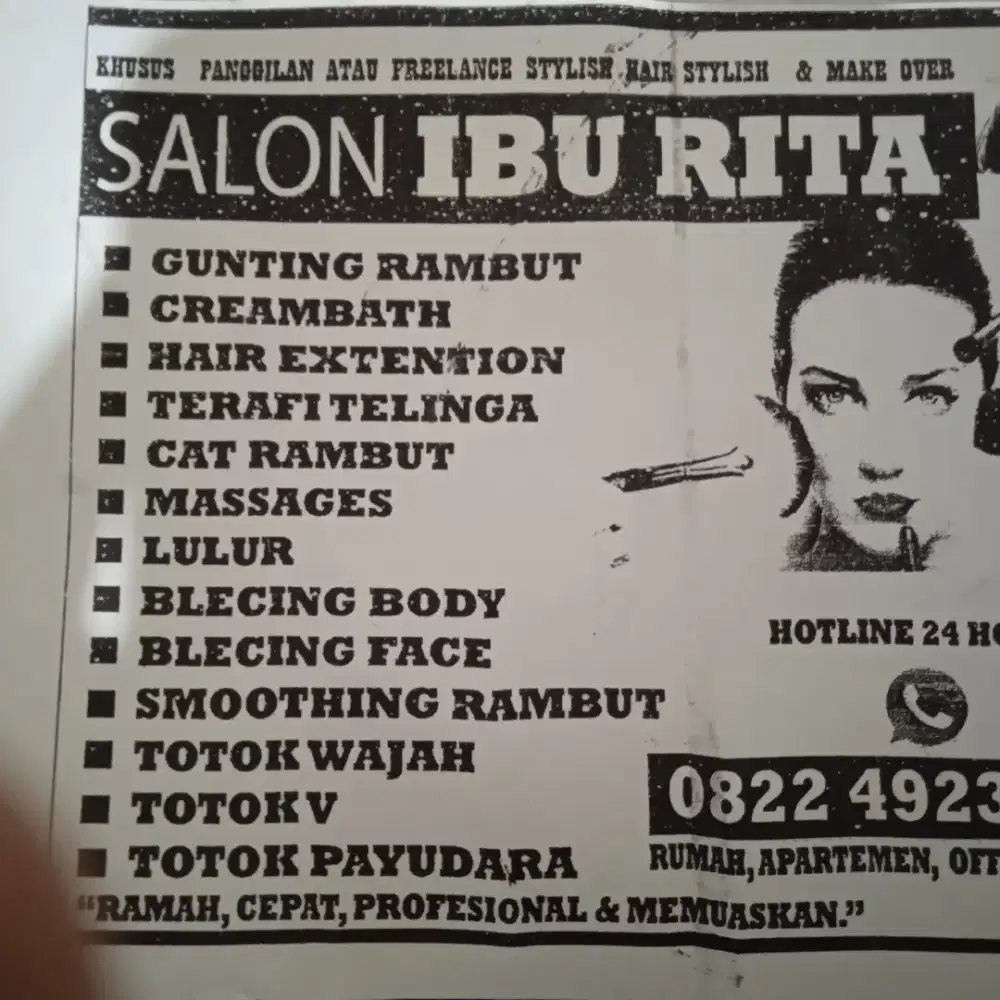Salon rambut dan perawatan badan cat rambut,semooting sambung rambut