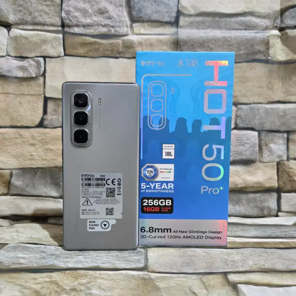 Infinix Hot 50 Pro Plus 4G 8/256 Grey Fullset Segel Normal Mulus 98%