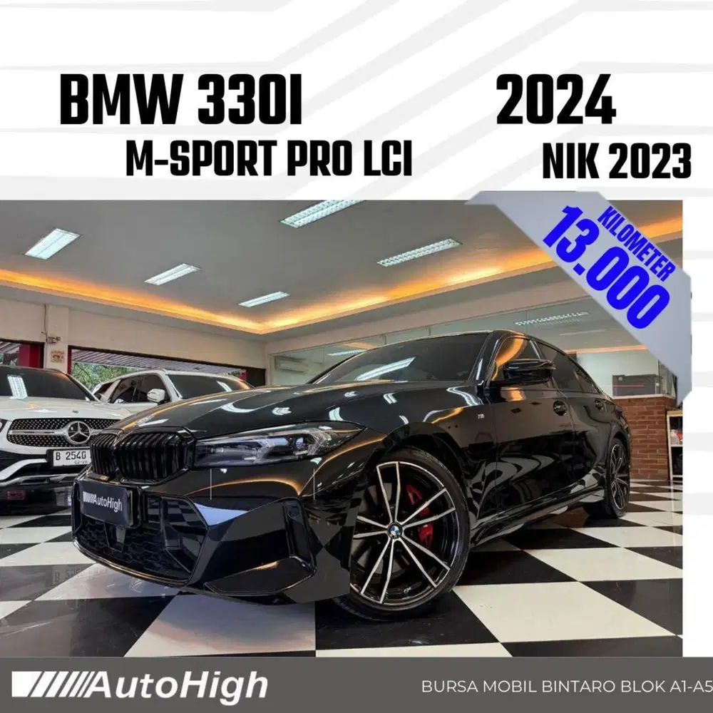 DP10% [Km13.000] 330i M-Sport 2023 Black Reg 2024 #AUTOHIGH