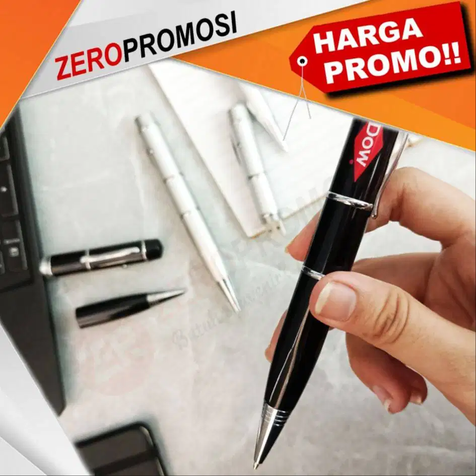 Souvenir Flashdisk Pulpen FDPEN07 USB Promosi Cetak Logo