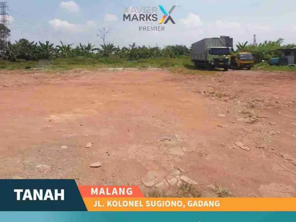Dijual Tanah Luas di Poros Jalan Raya Kol. Sugiono, Gadang Kota Malang
