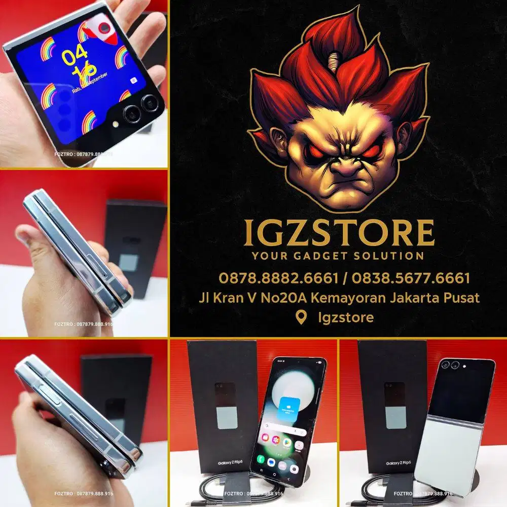 Samsung Galaxy Z Flip 5 8/256GB Fullset Mulus Resmi SEIN