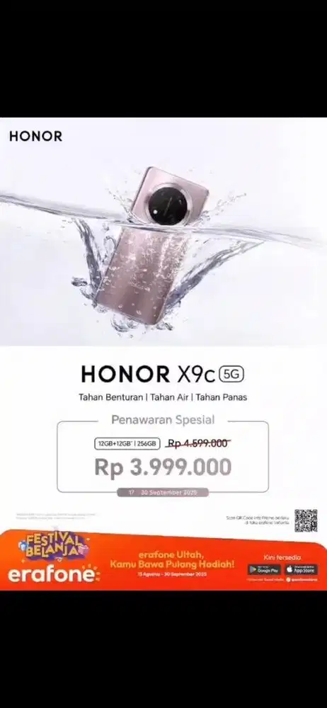 HONOR X9c 5G ram 12+12 room 256gb