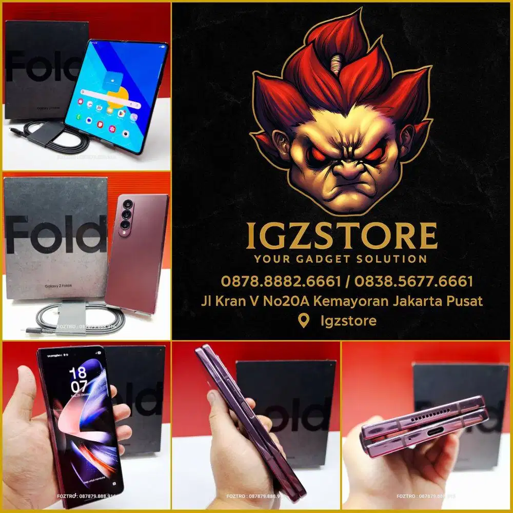 Samsung Galaxy Z Fold 4 12/512GB Burgundy Exclusive RESMI NO MINUS