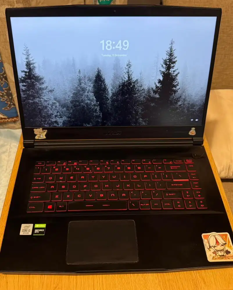Laptop Gaming MSI GF63 Thin i5-10200H GTX 1650Ti RAM 16 SSD 512