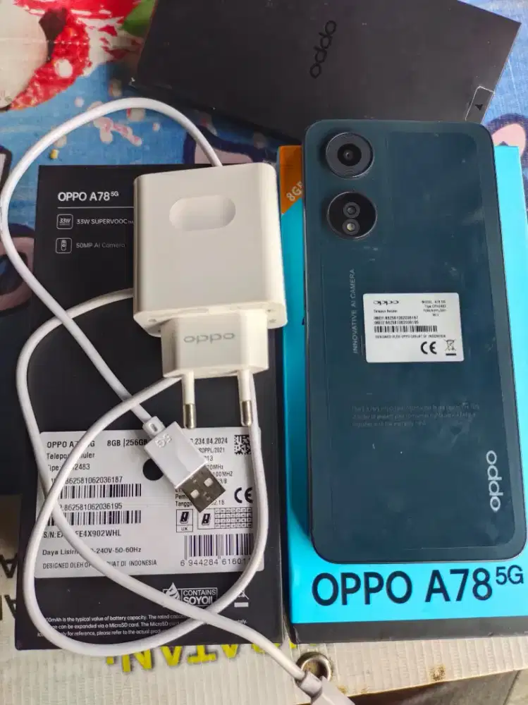 Oppo a78 5g ram 8/256 gb fullset nego santai