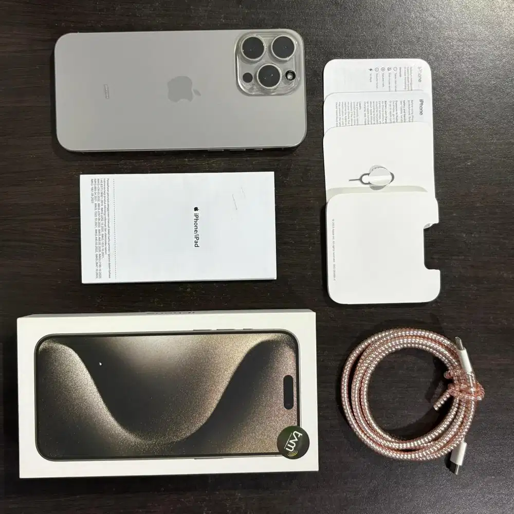 Iphone 15 promax 256gb resmi TAM original natural tittanium no minus