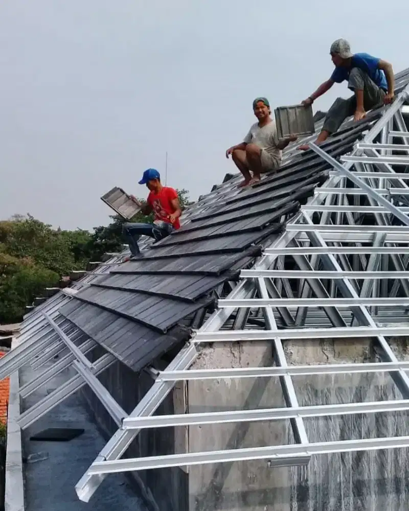 Tukang atap bocor, tukang bagunan renovasi rumah kanopy baja ringan