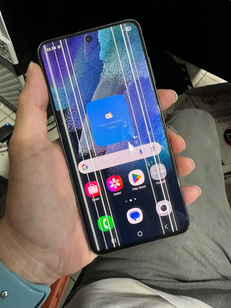 Samsung s21 fe 8/256 5G original minus layar garis aja no box hp aja