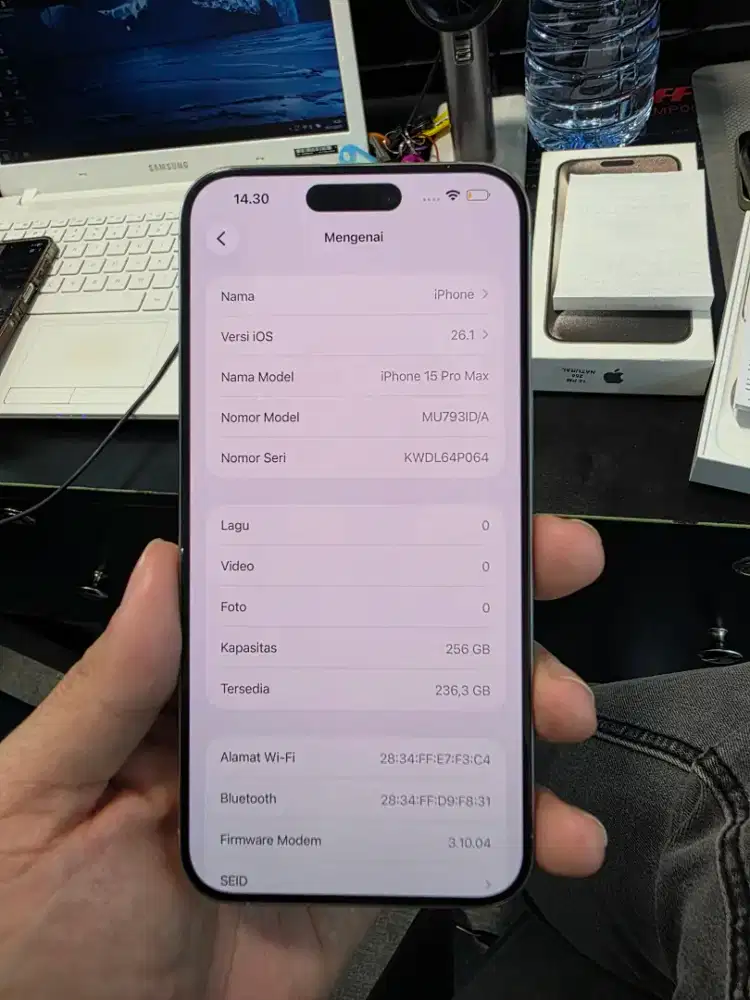 [ Second ] iphone 15 Pro Max 256GB ex Garansi Resmi Indonesia
