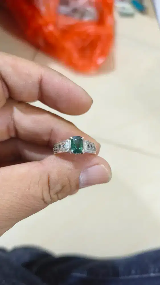 Natural green sapphire