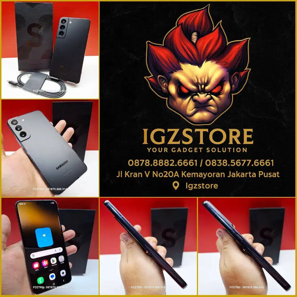 Samsung Galaxy S22 8/256GB Black Fullset RESMI