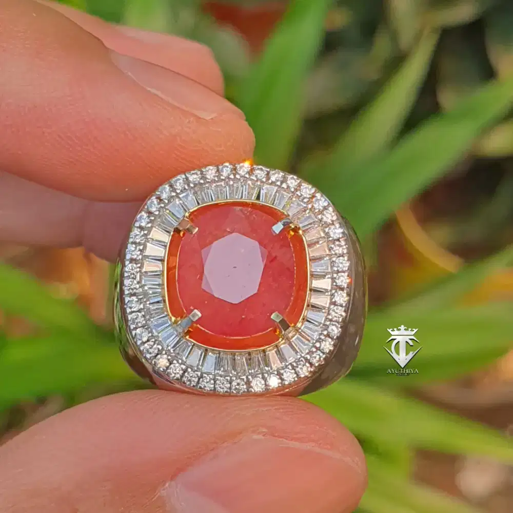 Batu Permata Natural Padparadscha Sapphire No Heat Tanzania 6.45 Ct