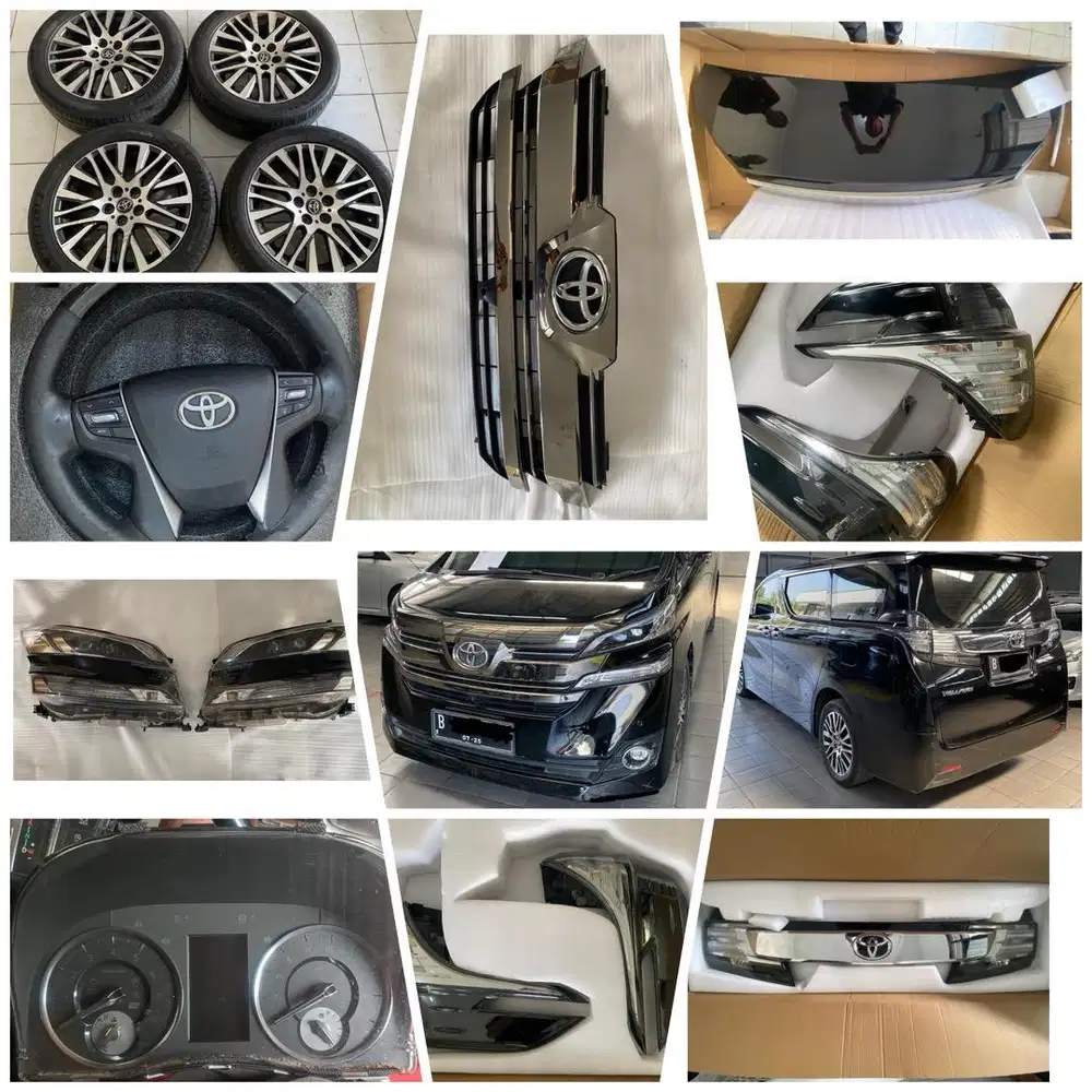 Copotan velg vellfire Alphard Headlamp Stoplamp Bumber depan belakang