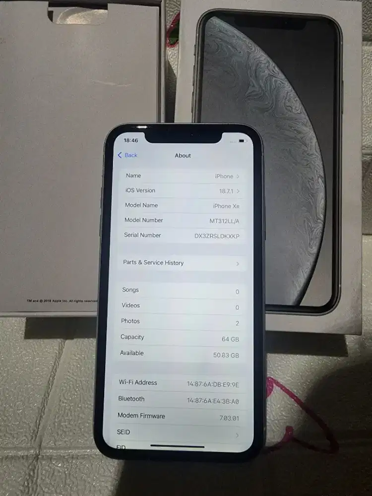 Iphone xr 64gb ex inter warna white