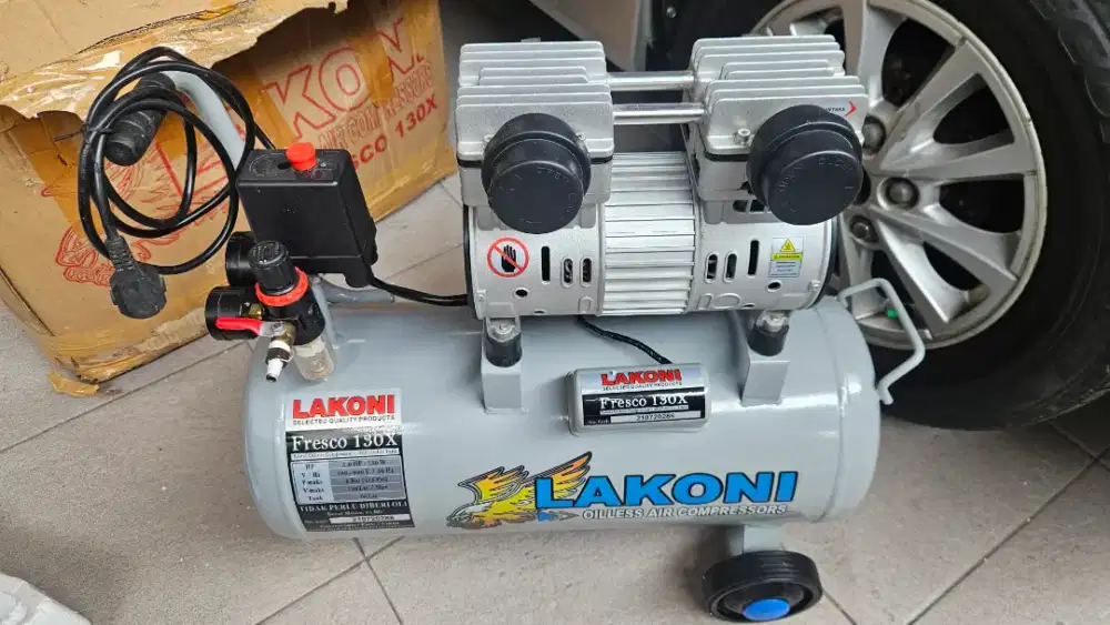 Kompressor Angin Silent Oiless Lakoni  Fresco 130X, 1PK Seperti Baru