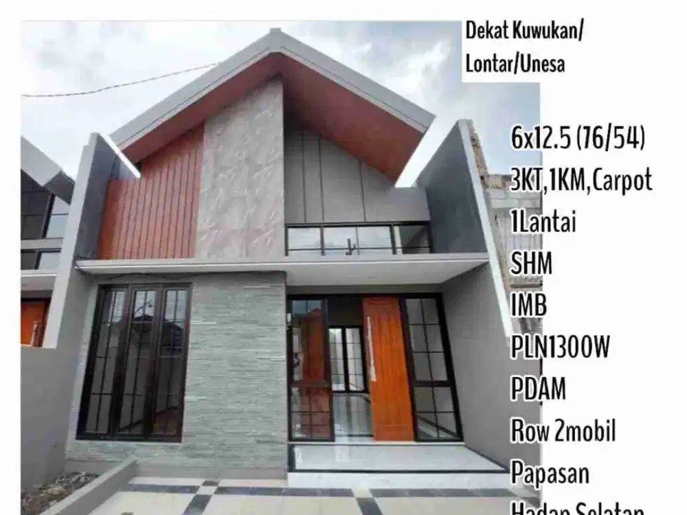 Rumah Dijual Lokasi Manukan Surabaya Barat, dekat Citraland, Unesa, Wiyung
