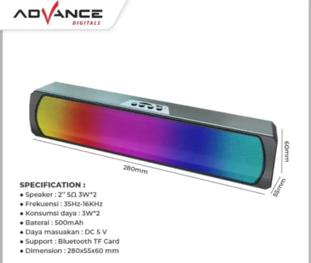 Speaker soundbar bluetooth RGB