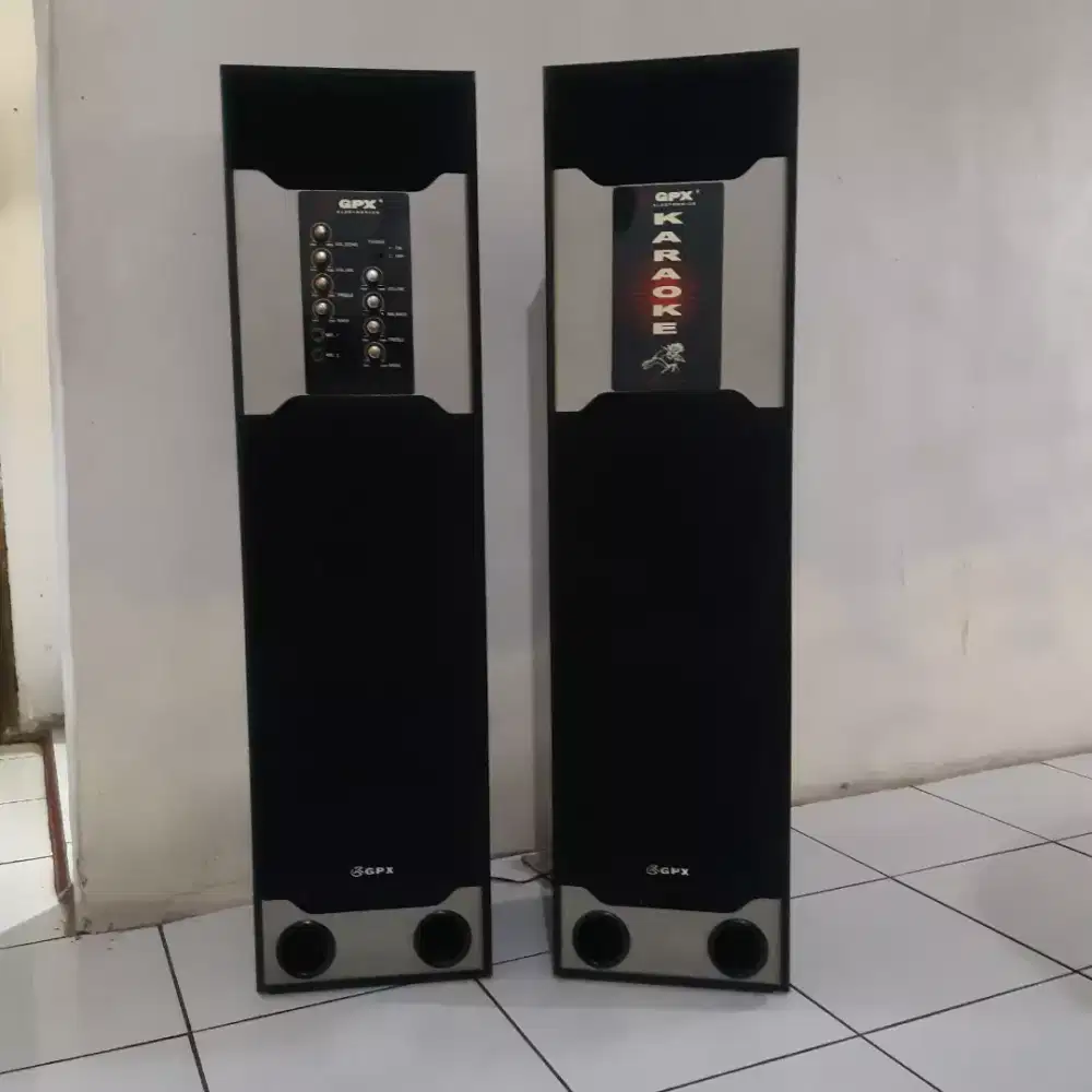 Speaker aktif karaoke GPX 8, bluetooth, tinggi 1 mtr, harga pas