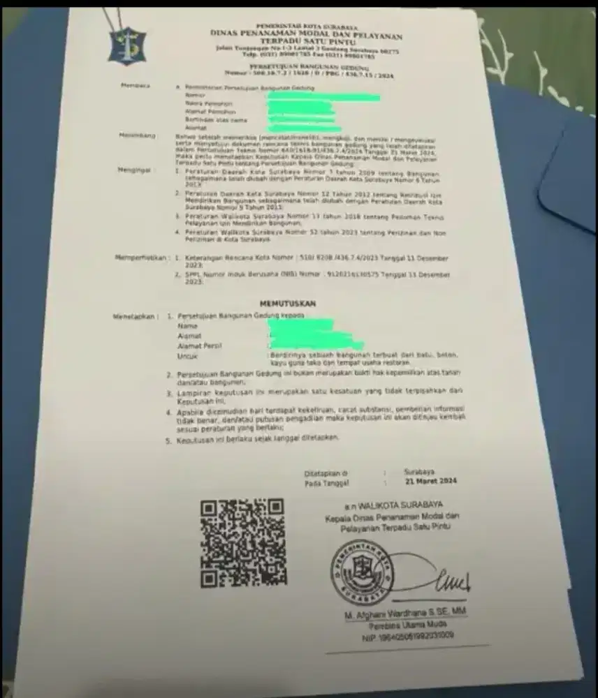 Jasa Pengurusan IMB/PBG Surabaya